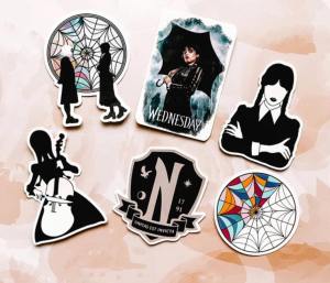 wednesday sticker pack featuring wednesday addams netfix tv show stickers