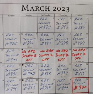 RRZ Calender March 2023