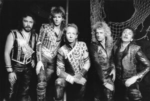 Judas Priest poses for a photo in 1986 