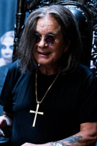 Ozzy Osbourne signing copies of his album "Patient Number 9" at Fingerprints Music on September 10, 2022 in Long Beach, California. 