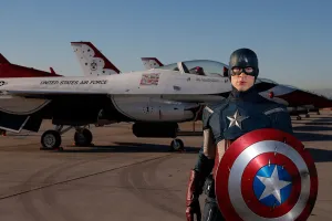 Madame Tussauds Unveils Captain America, The All-American Hero, At Nellis Air Force Base