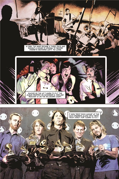 A page inside the new Foo Fighters Comic. One of the pages