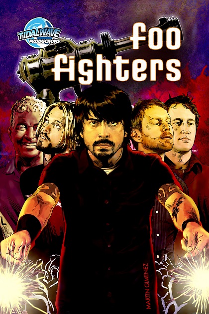 The Front Cover of an upcoming Foo Fighters Comic Book