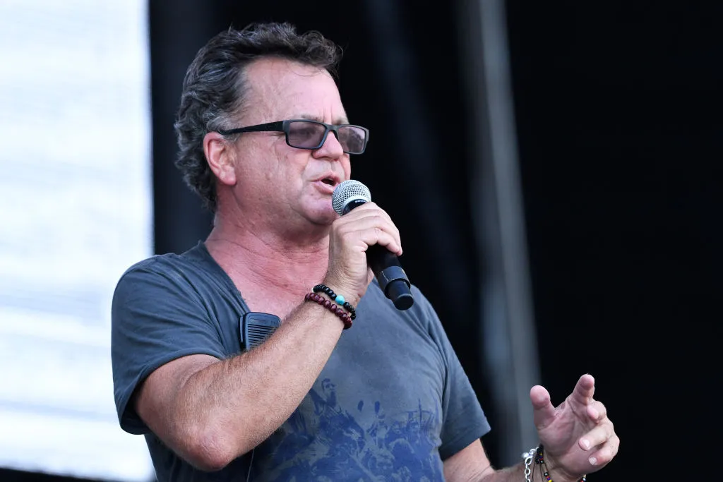 Warped Tour founder Kevin Lyman kicks off festivities during the first day of Warped Tour on June 29, 2019 in Atlantic City, New Jersey.