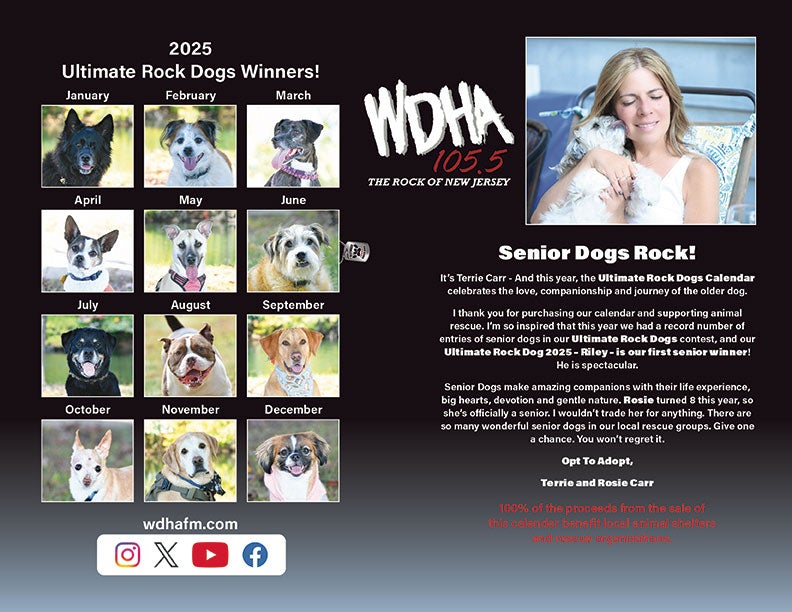 WDHA's Ultimate Rock Dog Calendar - BACK